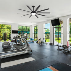 Large 72-Inch Ceiling Fan with Light, Matte Black Finish, 22W LED 3-Color Temperature, 10 Dual-Finish Plywood Blades, Reversible DC Motor, Remote Control,Light Memory Function