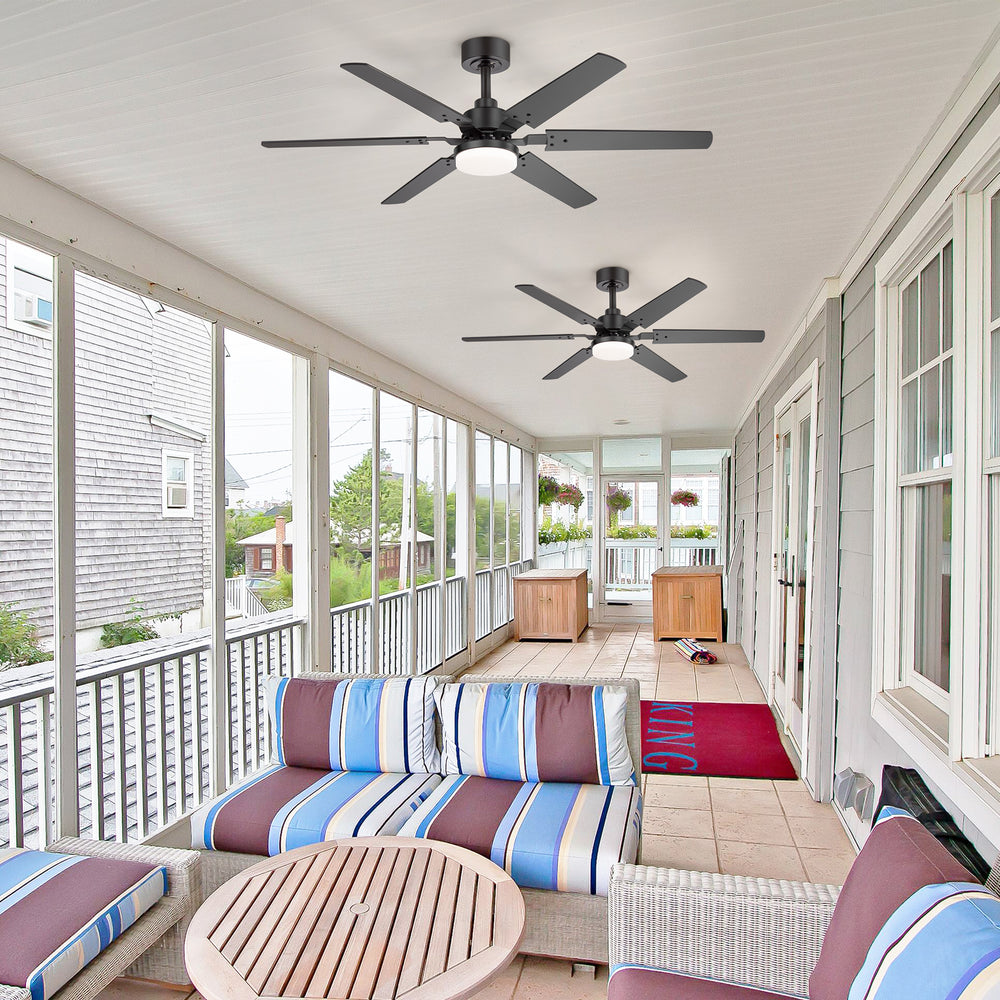 Drayis 46-Inch 6-Blade Ceiling Fan With Light, 2-Pack