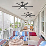 Drayis 46-Inch 6-Blade Ceiling Fan With Light, 2-Pack
