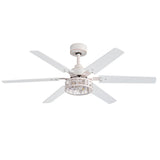 Elden 46-Inch White Ceiling Fans With Lights, 2-Pack