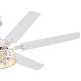 Elden 46-Inch White Ceiling Fans With Lights, 2-Pack