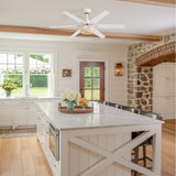 Elden 46-Inch White Ceiling Fans With Lights, 2-Pack