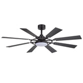 Elvora 52-Inch Black Ceiling Fan With Light & Remote