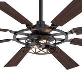 Emelle 52-Inch 8-Blade Ceiling Fan With Light & Remote