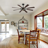 Emelle 52-Inch 8-Blade Ceiling Fan With Light & Remote