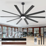Evis 84 Inch Ceiling Fan With Light and Remote