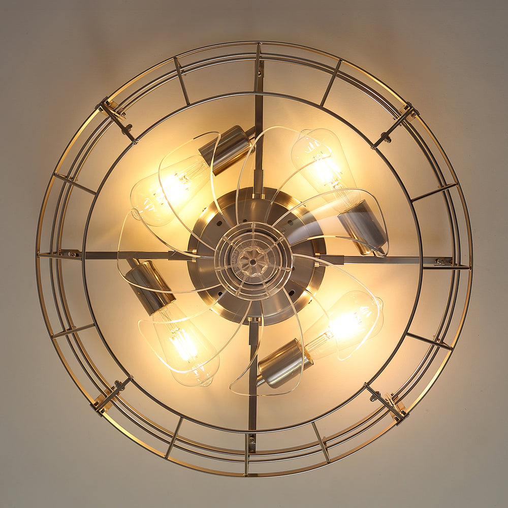 Aravelle 20" Caged Ceiling Fan With Light & Remote