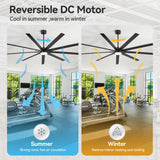 Virelia 84 Inch Large Ceiling Fan for Living Room With Light and Remote