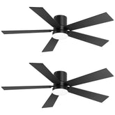 Liora 42-Inch 2-Pack Flush Mount Ceiling Fan With Light
