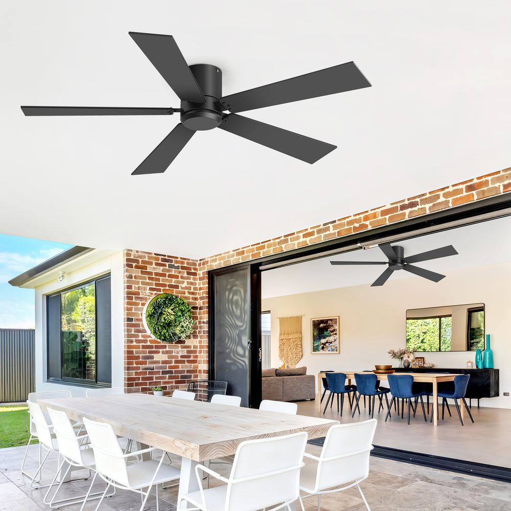 Liora 2-Pack 42" Flush Mount Ceiling Fans Without Lights