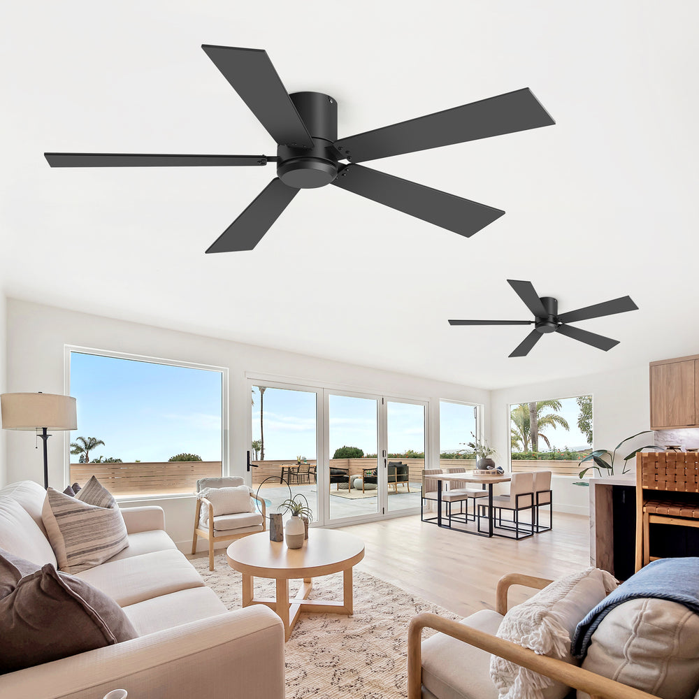 Liora 2-Pack 42" Flush Mount Ceiling Fans Without Lights