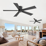 Liora 2-Pack 42" Flush Mount Ceiling Fans Without Lights