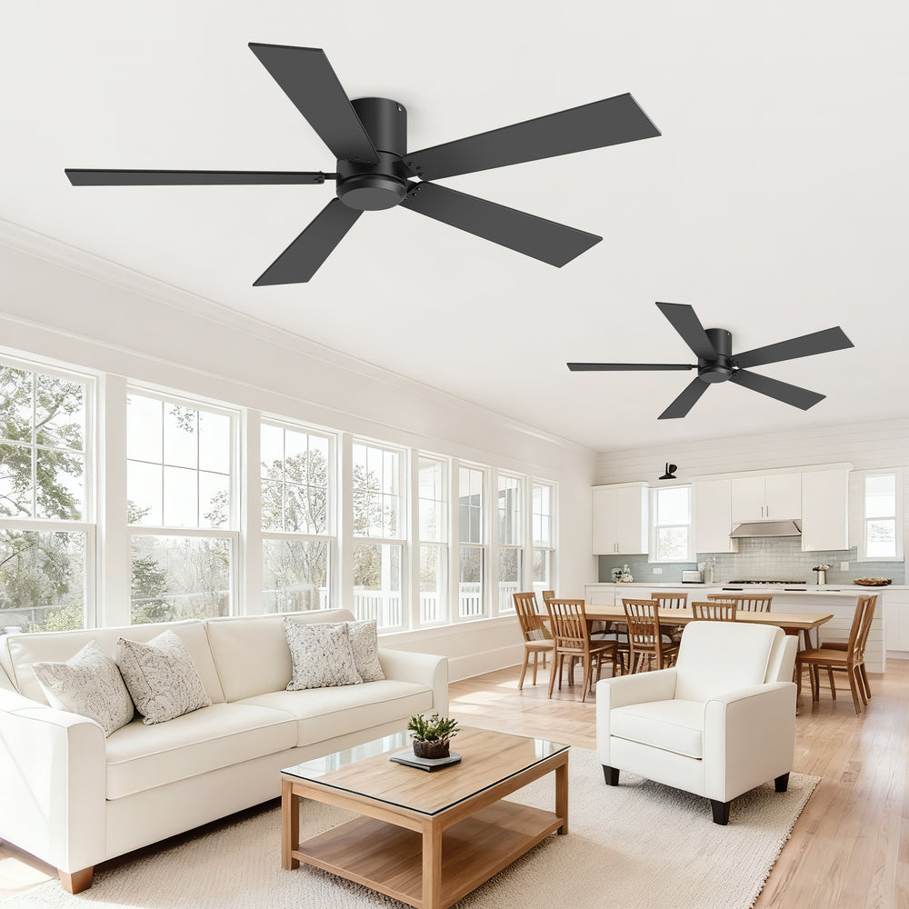 Liora 2-Pack 42" Flush Mount Ceiling Fans Without Lights