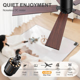 Liora 2-Pack 42" Flush Mount Ceiling Fans Without Lights