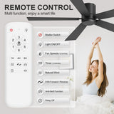 Liora 2-Pack 42" Flush Mount Ceiling Fans Without Lights