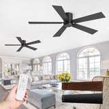 Liora 2-Pack 42" Flush Mount Ceiling Fans Without Lights