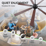 Fenora 72 Inch Indoor Ceiling Fan With Light and Remote