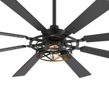 Galara 65 Inch Caged Ceiling Fan With Light & Remote