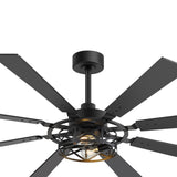 Galara 65 Inch Caged Ceiling Fan With Light & Remote