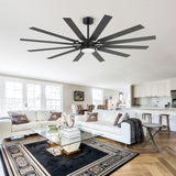 Dualvora 72/80 Inch Large Ceiling Fan With Light & Remote
