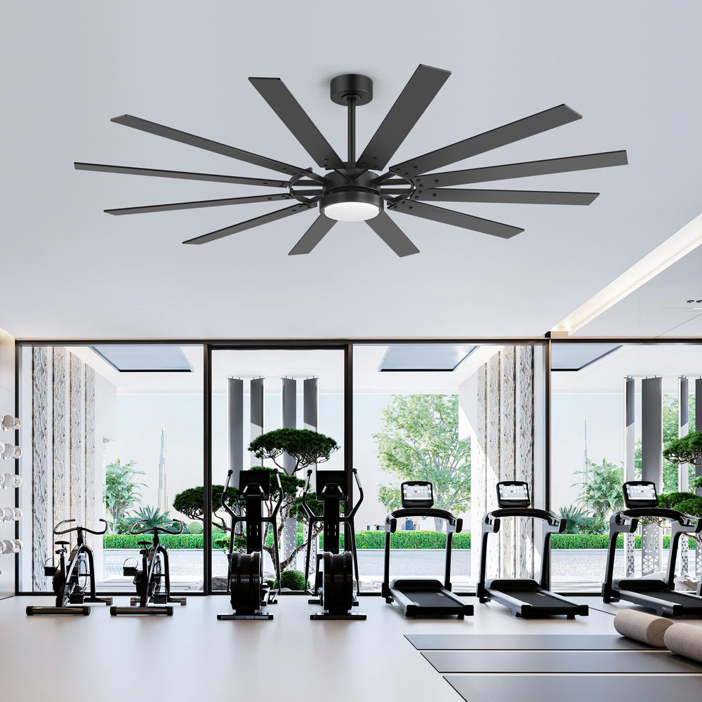 Dualvora 72/80 Inch Large Ceiling Fan With Light & Remote