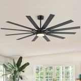 Dualvora 72/80 Inch Large Ceiling Fan With Light & Remote