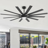 Dualvora 72/80 Inch Large Ceiling Fan With Light & Remote