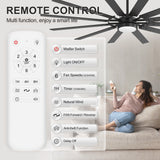 Dualvora 72/80 Inch Large Ceiling Fan With Light & Remote