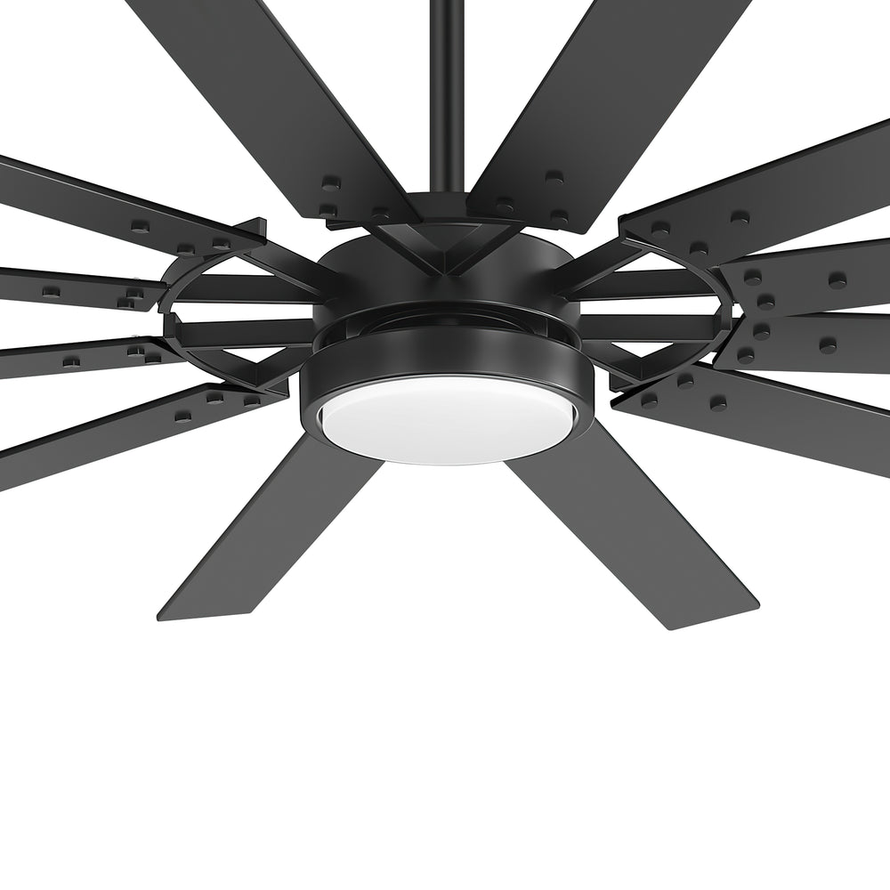 Dualvora 72/80 Inch Large Ceiling Fan With Light & Remote