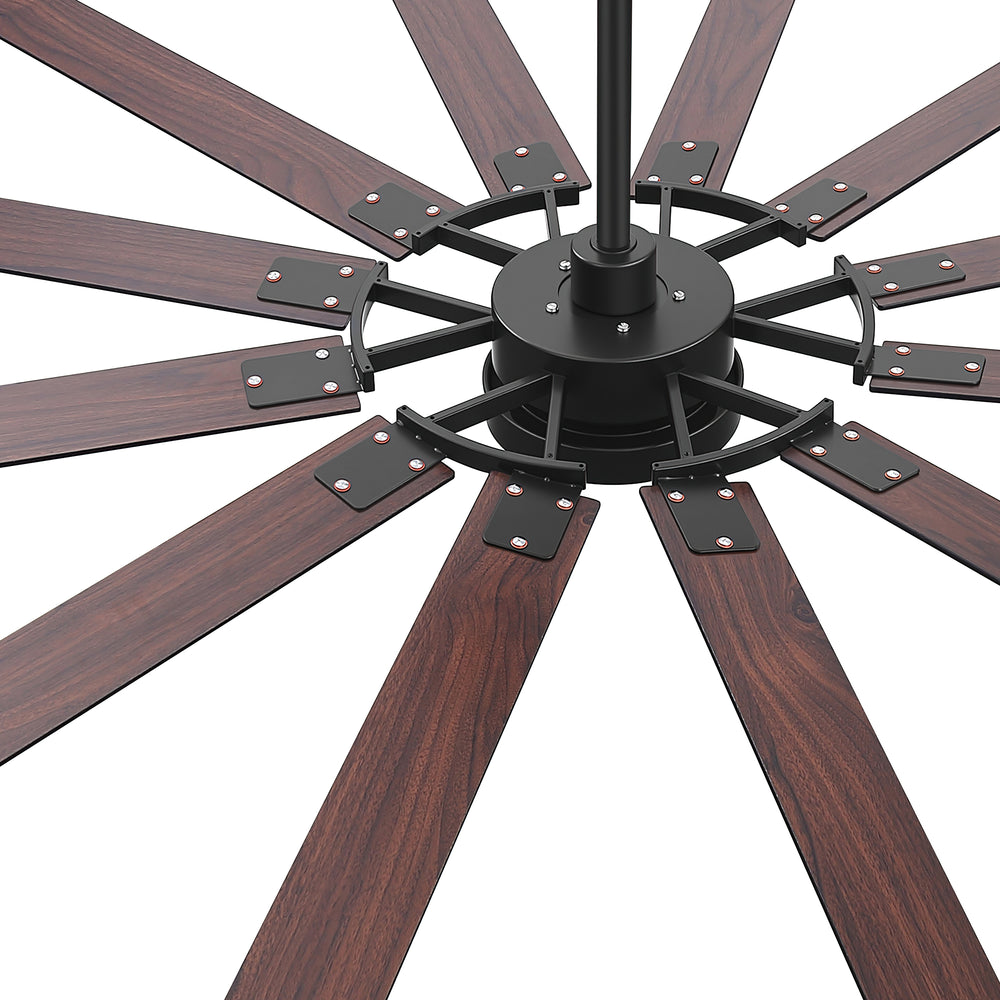 Dualvora 72/80 Inch Large Ceiling Fan With Light & Remote