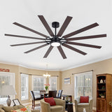Dualvora 72/80 Inch Large Ceiling Fan With Light & Remote