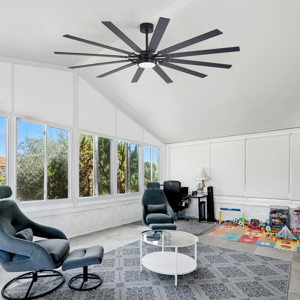 Dualvora 72/80 Inch Large Ceiling Fan With Light & Remote
