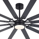 Dualvora 72/80 Inch Large Ceiling Fan With Light & Remote