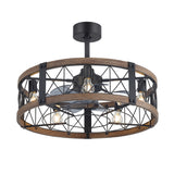 Glenis 28" Small Caged Ceiling Fan With Light & Remote
