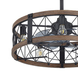 Glenis 28" Small Caged Ceiling Fan With Light & Remote