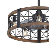 Glenis 28" Small Caged Ceiling Fan With Light & Remote