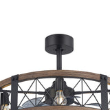 Glenis 28" Small Caged Ceiling Fan With Light & Remote