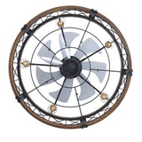 Glenis 28" Small Caged Ceiling Fan With Light & Remote
