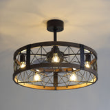 Glenis 28" Small Caged Ceiling Fan With Light & Remote