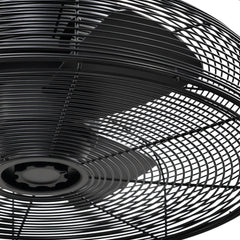 20-inch Black Outdoor Ceiling Fan without Light, IPX4 Waterproof Wet Rated Hanging Fan, Plug in Metal Caged Ceiling Fan with 3-Speed AC Motor for Gazebo Patio Porch Pergola