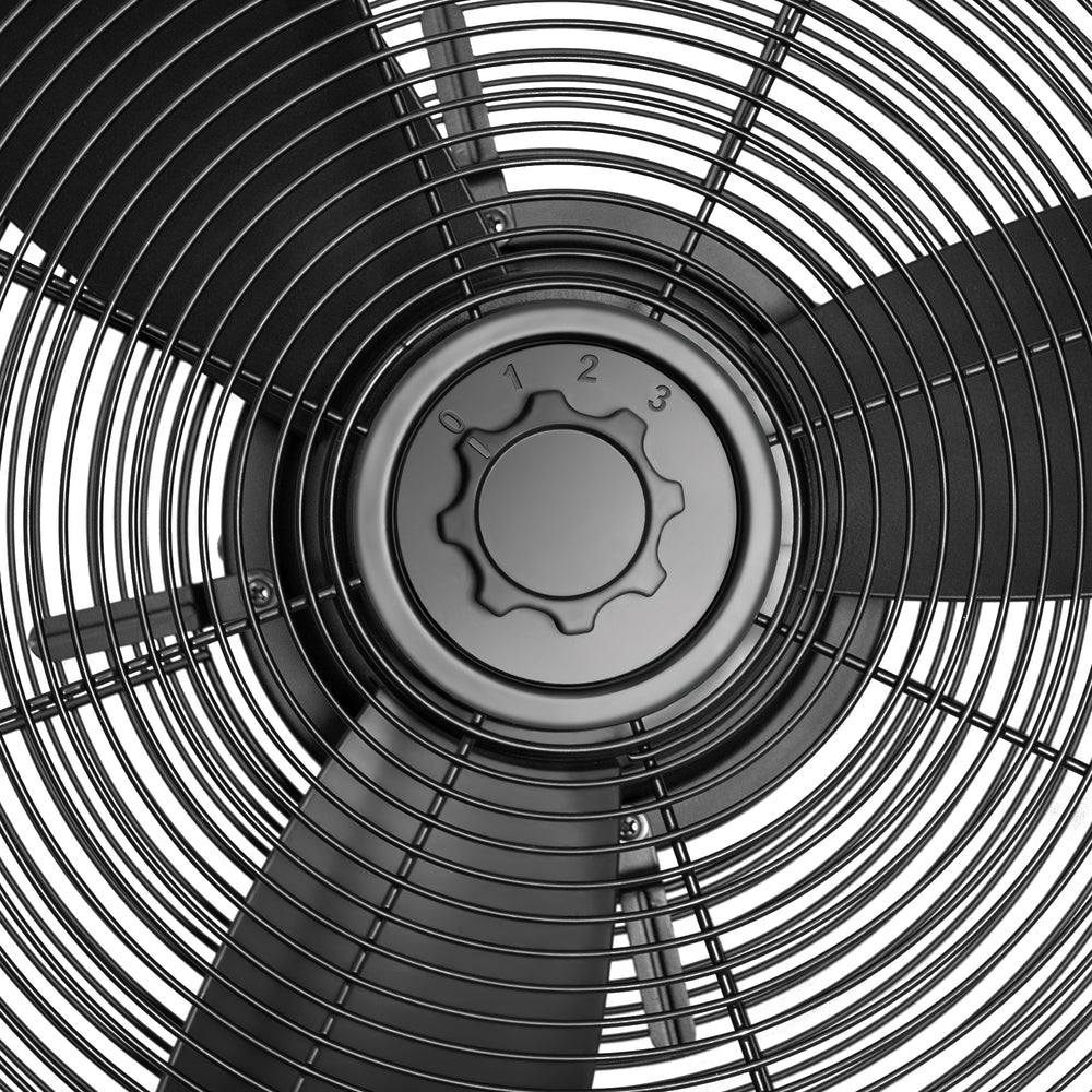 20-inch Black Outdoor Ceiling Fan without Light, IPX4 Waterproof Wet Rated Hanging Fan, Plug in Metal Caged Ceiling Fan with 3-Speed AC Motor for Gazebo Patio Porch Pergola