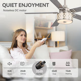 Cavora 52-Inch 5 Blade Ceiling Fan With Light & Remote