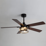 Cavora 52-Inch Crystal Ceiling Fan With Light