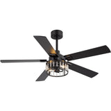 Cavora 52-Inch Crystal Ceiling Fan With Light