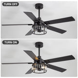 Cavora 52-Inch Crystal Ceiling Fan With Light