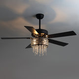 Cavora 52-Inch Crystal Ceiling Fan With Light