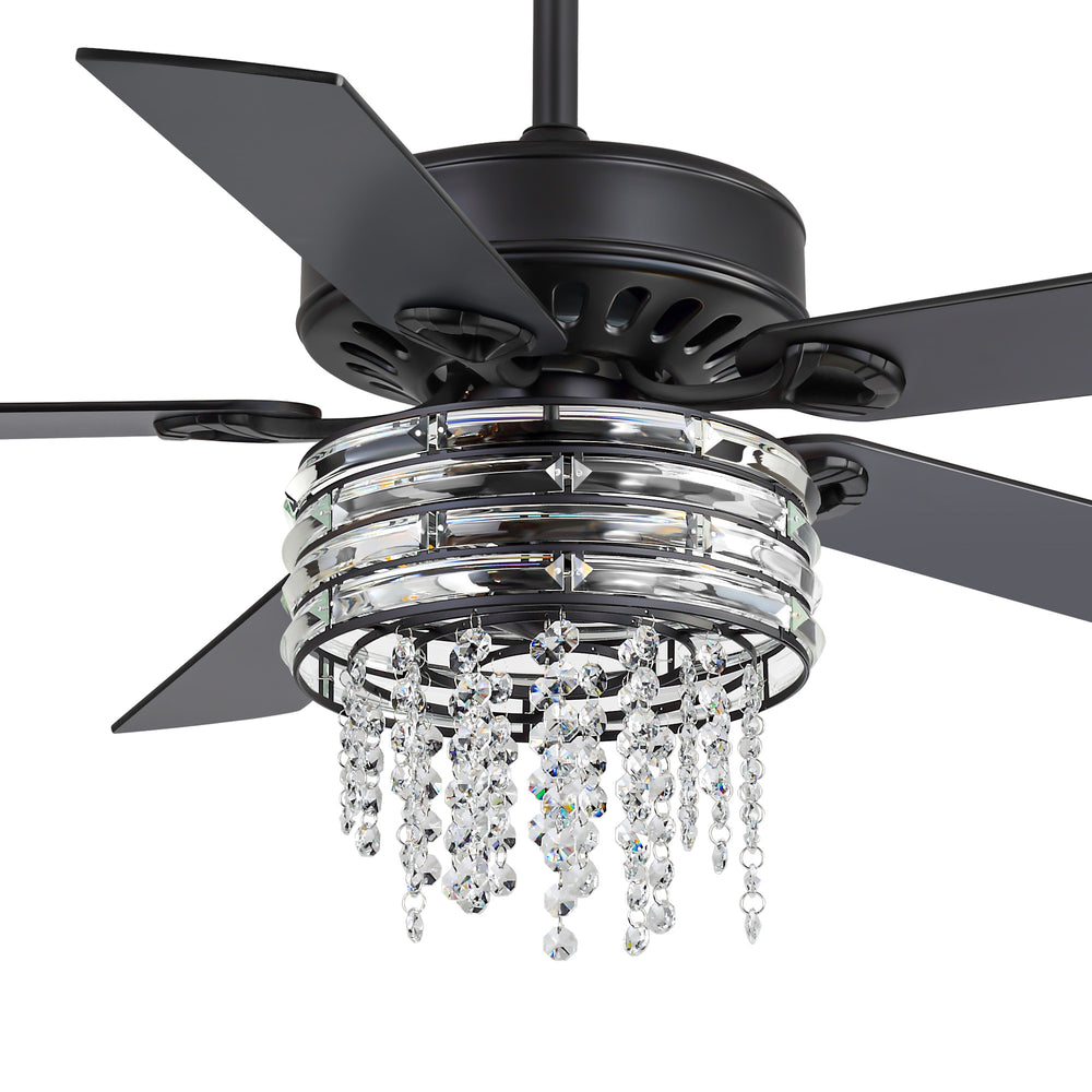 Cavora 52-Inch Crystal Ceiling Fan With Light