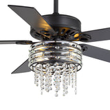 Cavora 52-Inch Crystal Ceiling Fan With Light