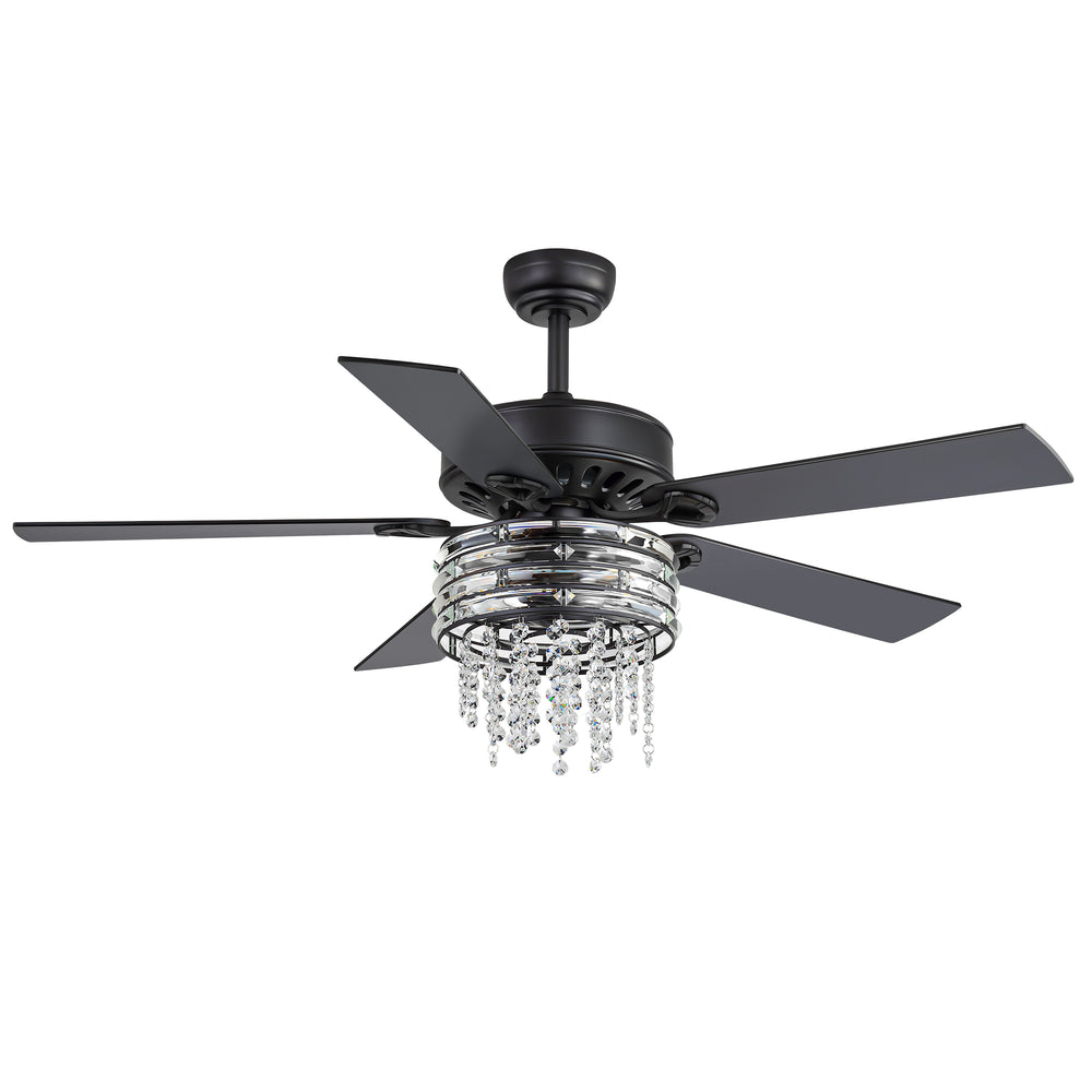 Cavora 52-Inch Crystal Ceiling Fan With Light
