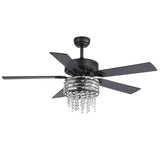 Cavora 52-Inch Crystal Ceiling Fan With Light